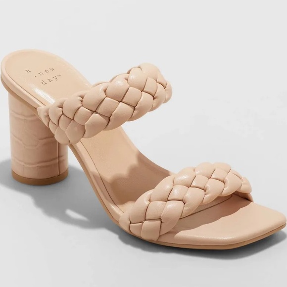 a new day Shoes - A New Day Women's Braided Block Heels - Tan